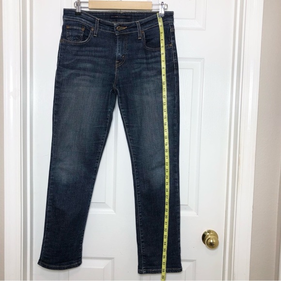 Levi’s The Original Jean Mid Rise Skinny Stretchy Cotton Dark Wash Jeans 8 Short - Picture 9 of 15